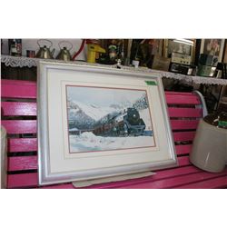 Framed Canadian Pacific Train Picture - by R.H. Slingerland