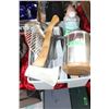 Image 1 : Carrying Case of Hatchet; Perk Coffee Pot; Silver Plate Basket, etc.