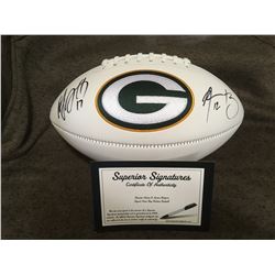 Aaron Rodgers & Davante Adams Autographed Football