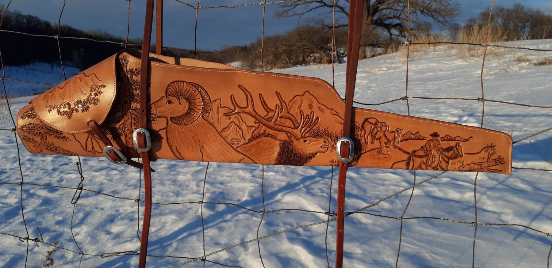 Custom Leather Rifle Scabbard