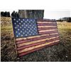 Image 1 : The American Flag in wood supporting Humanitarian Services