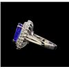 Image 3 : 14KT White Gold 3.11 ctw Tanzanite and Diamond Ring