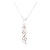 Image 1 : 0.50 ctw Diamond Three Stone Pendant with Chain - 14KT White Gold