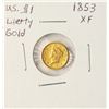 Image 1 : 1853 $1 Liberty Head Gold Coin