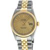 Image 2 : Rolex Mens 2 Tone 14K Champagne Index 36MM Datejust Wristwatch