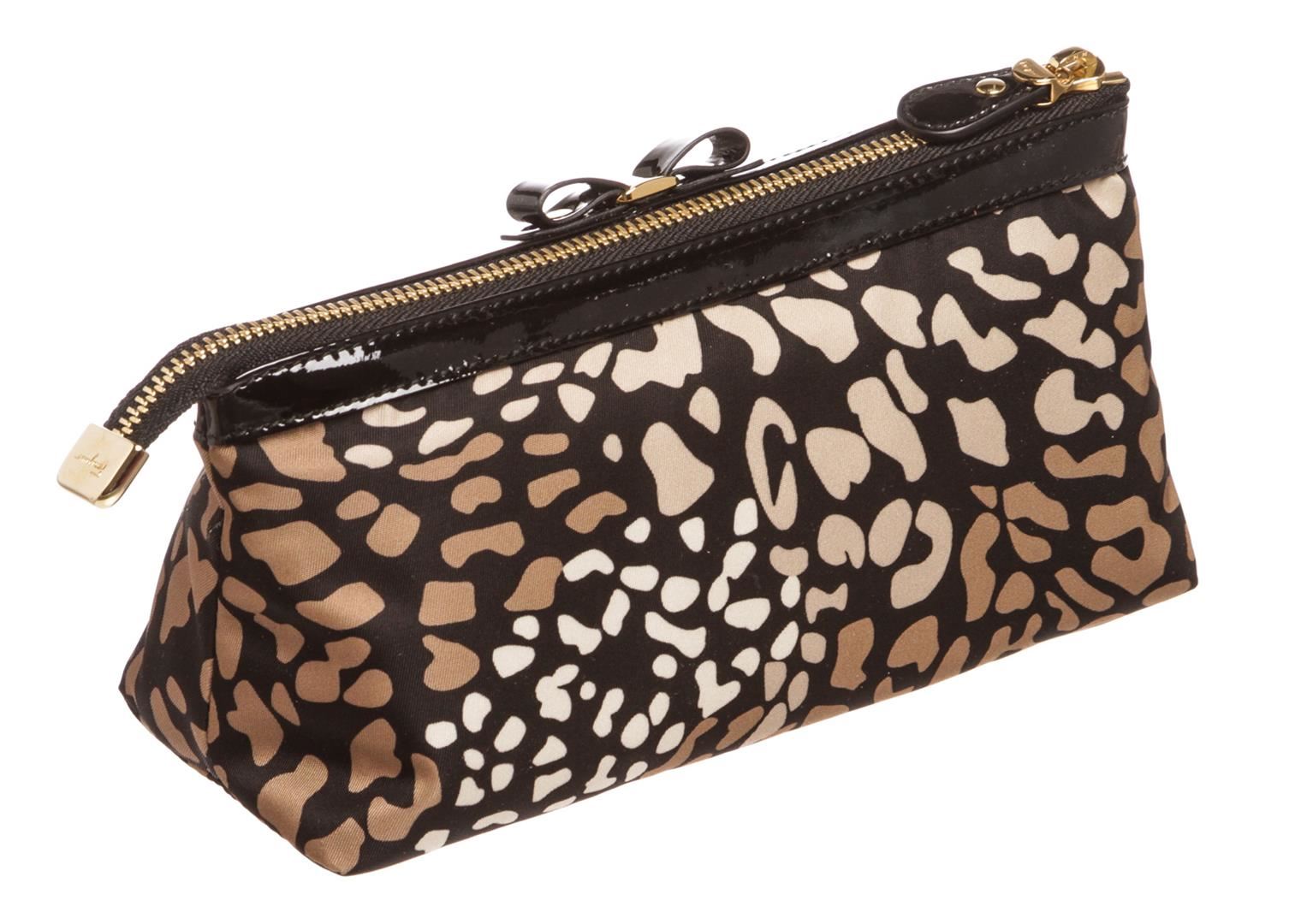 Amazon Com Joyful 2pcs Leopard Print Cosmetic Bag Travel Makeup