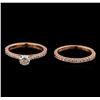 Image 2 : 1.10 ctw Diamond Wedding Ring Set - 14KT Rose Gold