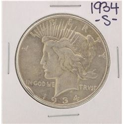 1934-S $1 Peace Silver Dollar Coin