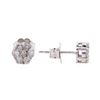 Image 2 : 0.50 ctw Diamond Cluster Studs - 14KT White Gold