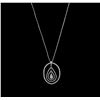 Image 2 : 14KT White Gold 1.64 ctw Diamond Pendant With Chain