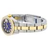 Image 5 : Rolex Ladies 2 Tone 14K Blue Vignette VS Diamond Oyster Datejust Wristwatch