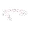 Image 3 : 0.25 ctw Diamond Heart Motif Bangle Bracelet - 14KT White Gold