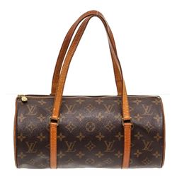 Louis Vuitton Monogram Canvas Leather Papilon 26 cm Shoudler Bag