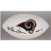 Image 1 : Kurt Warner Signed Rams Logo Football Inscribed "HOF 17" (JSA COA)