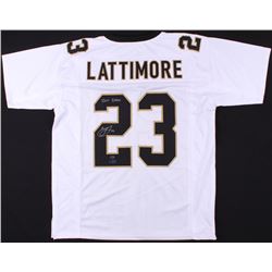 Marshon Lattimore Signed Saints Jersey Inscribed "2017 DROY" (Radtke COA  Lattimore Hologram)
