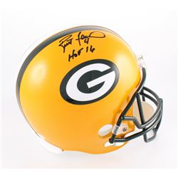 Brett Favre Signed Packers Full-Size Helmet Inscribed "HOF 16" (JSA COA)