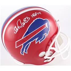 Andre Reed Signed Bills Throwback Full-Size Helmet Inscribed "HOF 14" (SGC COA)
