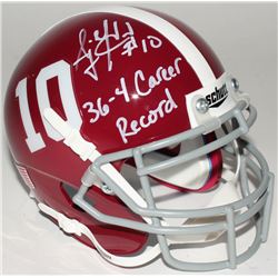 A.J. McCarron Signed Alabama Crimson Tide Mini-Helmet Inscribed "36-4 Career Record" (Radtke COA)