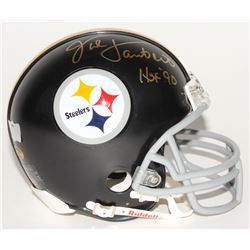Jack Lambert Signed Steelers Throwback Mini Helmet Inscribed "HOF 90" (Radtke COA  Lambert Hologram)