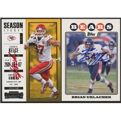 Lot of (2) Signed Football Cards with (1) Brian Urlacher Signed 2008 Topps #235  (1) Travis Kelce Si