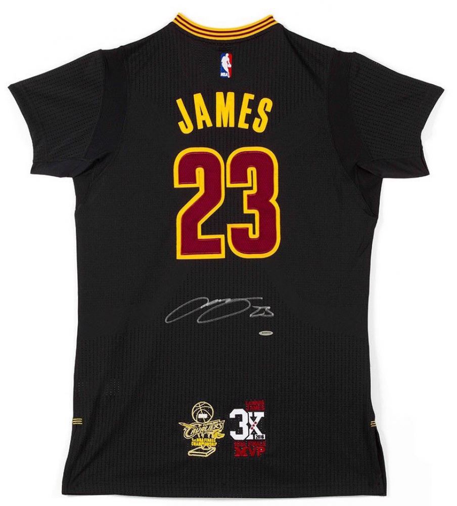lebron james signed cavs jersey