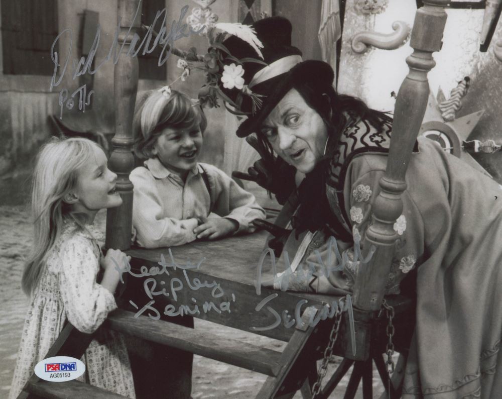 Dick Van Dyke, Heather Ripley Adrian Hall Signed "Chitty Chitty Bang Bang" 8x10 Photo with Multiple