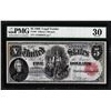 Image 1 : 1880 $5 Woodchopper Legal Tender Note Fr.80 PMG Very Fine 30