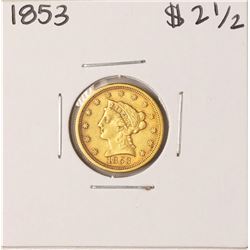 1853 $2 1/2 Liberty Head Quarter Eagle Gold Coin