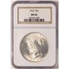 Image 1 : 1923 $1 Peace Silver Dollar Coin NGC MS66