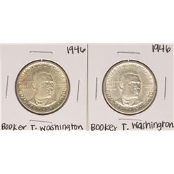 Lot of (2) 1946 Booker T. Washington Commemorative Half Dollar Coins