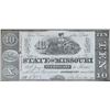 Image 1 : 1862 $10 State of Missouri Obsolete Currency Note