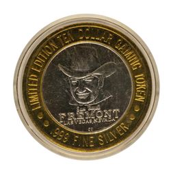 .999 Silver Sam Boyd's Fremont Las Vegas $10 Casino Limited Edition Gaming Token