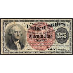 March 3, 1863 Twenty-Five Cents Fourth Issue Fractional Currency Note