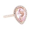 Image 1 : 14KT Rose Gold 3.04 ctw Morganite And Diamond Ring