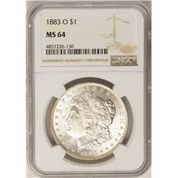1883-O $1 Morgan Silver Dollar Coin NGC MS64