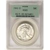 Image 1 : 1942-D Walking Liberty Half Dollar Coin PCGS MS65 Old Green Holder