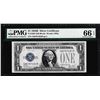 Image 1 : 1928B $1 Funnyback Silver Certificate Note Fr.1602 PMG Gem Uncirculated 66EPQ