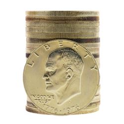 Roll of (20) Brilliant Uncirculated 1976-S Bicentennial 40% Silver Ike Dollar Co