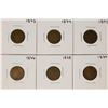 Image 1 : Set of 1873-1879 (No 1877) Indian Head Cent Coins