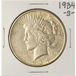 1934-S $1 Peace Silver Dollar Coin