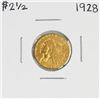 Image 1 : 1928 $2 1/2 Indian Head Quarter Eagle Gold Coin