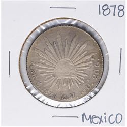 1878 M.H. Mexico 8 Reales Silver Coin