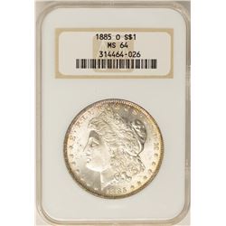 1885-O $1 Morgan Silver Dollar Coin NGC MS64