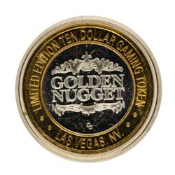 .999 Fine Silver Golden Nugget Las Vegas, Nevada $10 Limited Edition Gaming Toke