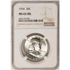 Image 1 : 1954 Franklin Half Dollar Coin NGC MS65FBL