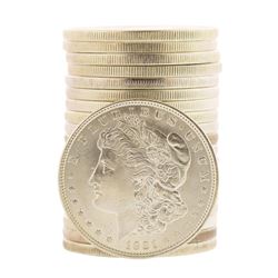 Roll of (20) Brilliant Uncirculated 1921 $1 Morgan Silver Dollar Coins