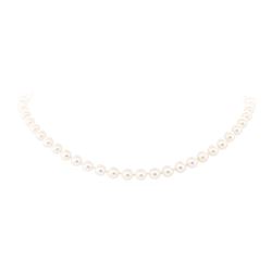 0.06 ctw Diamond and Pearl Necklace with 14KT Yellow Gold Rose Motif Clasp