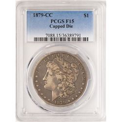 1879-CC Capped Die $1 Morgan Silver Dollar Coin PCGS F15