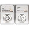 Image 1 : Lot of 1959 & 1960 Franklin Half Dollar Coins NGC PF66
