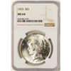 Image 1 : 1923 $1 Peace Silver Dollar Coin NGC MS64